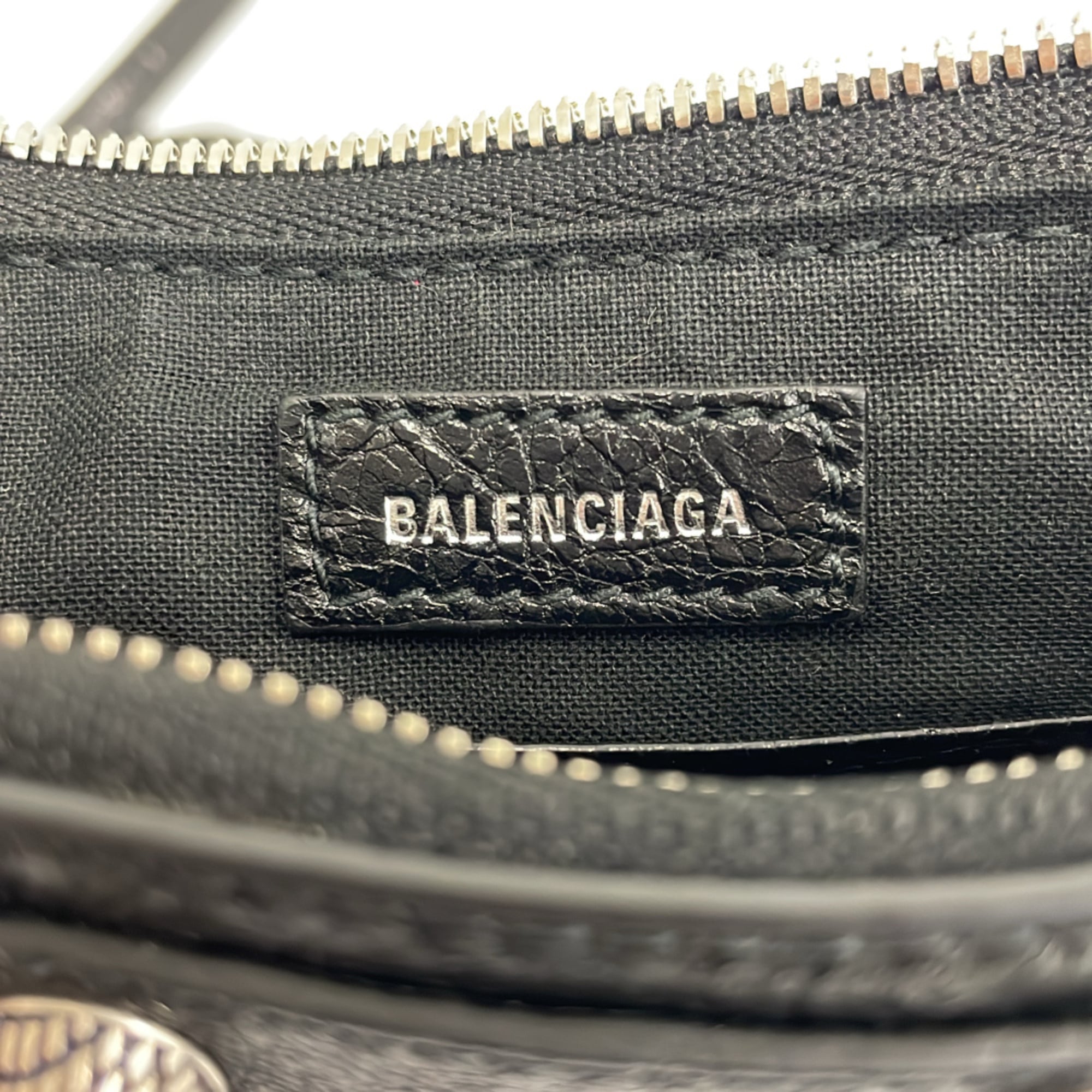 BALENCIAGA Le Cagoule Mini 2-way Chain Shoulder Bag 695814 Black Women's — Like New