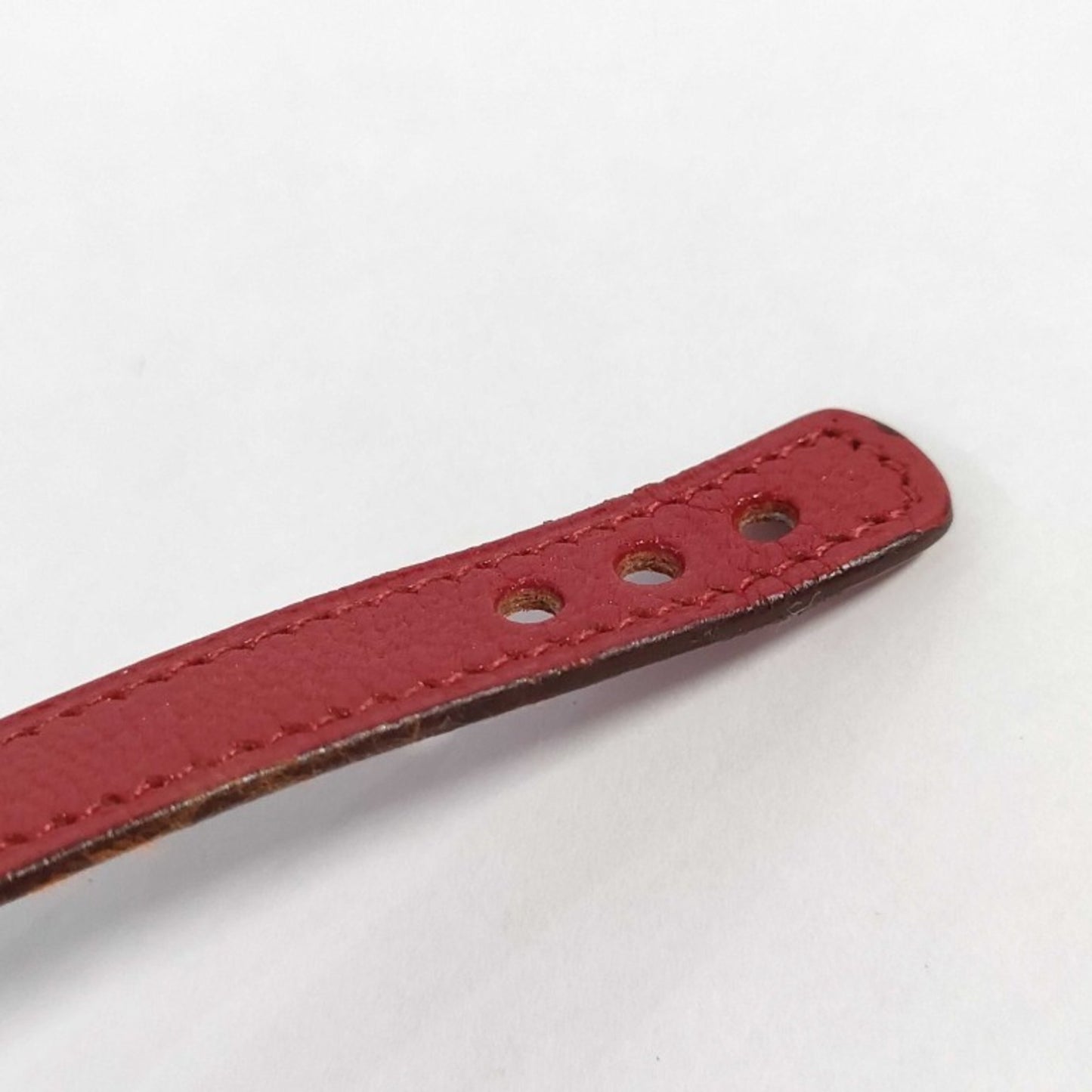 HERMES Serie Looping Bracelet in Red and Black Leather for Women