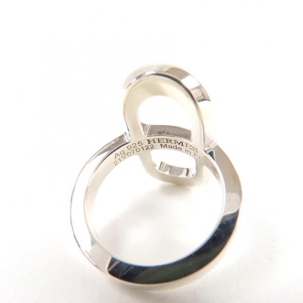 HERMES 2021 Ever Chaine d'Ancre PM Ring, AG925 Silver, Size 46, with Box, Made in France, Weight 5.24g, Women's — Like New