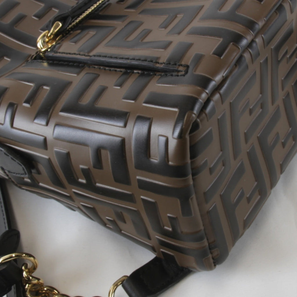 FENDI Zucca 8B2038 Backpack/Daypack Leather Brown