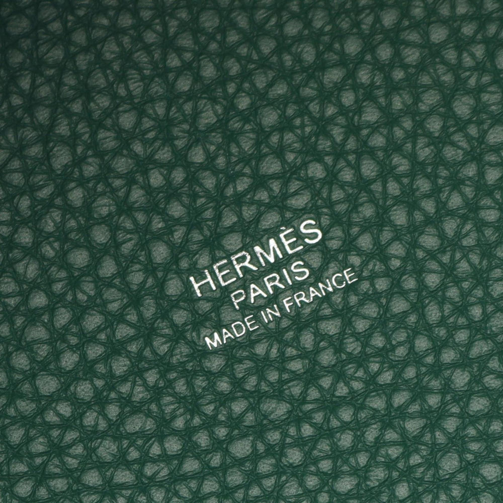 Hermes Hermès Picotin Lock PM handbag in Taurillon Clemence leather, green for women — New - Store Return
