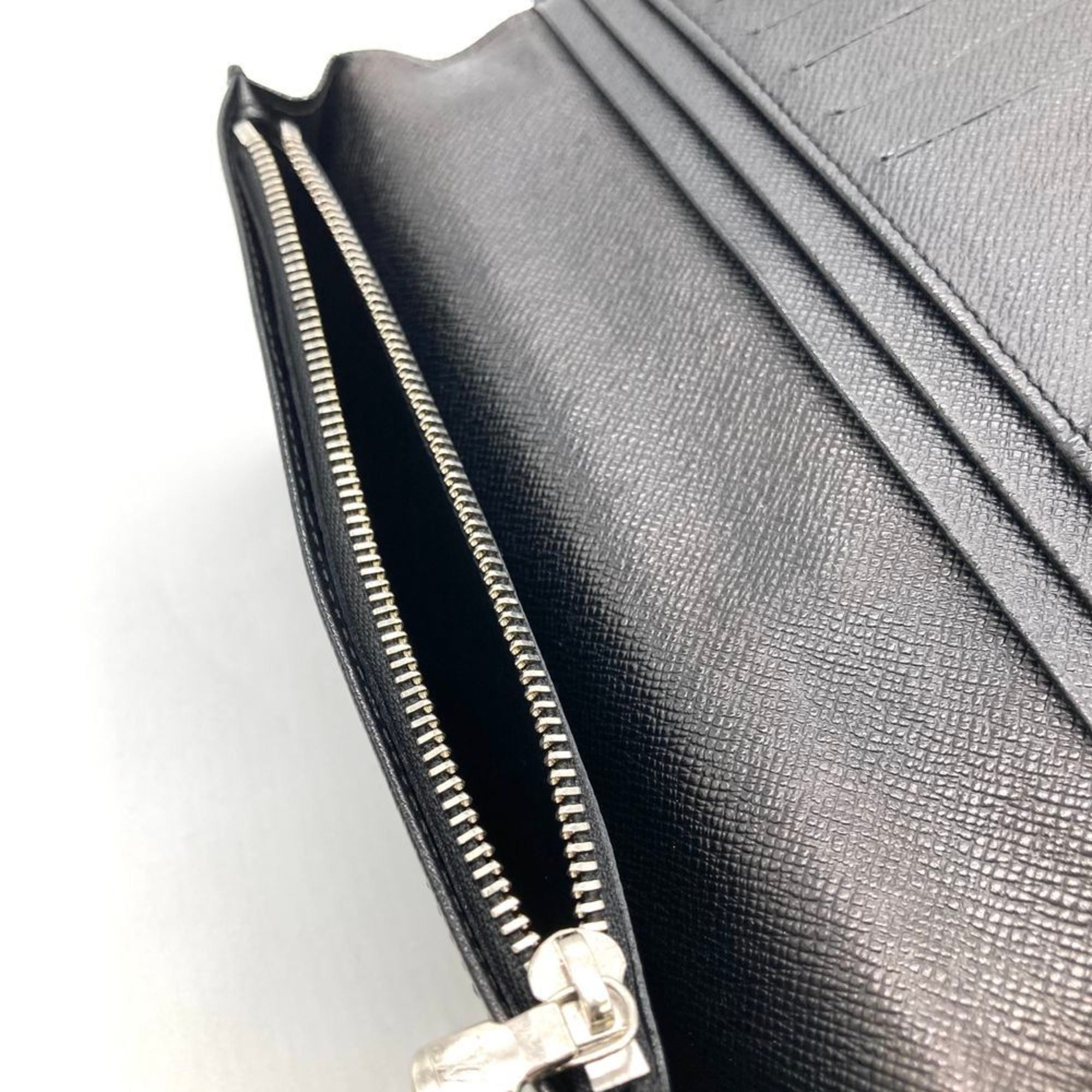 Louis Vuitton Portefeuille Brazza Long Wallet, Damier Graphite, Black with Silver Hardware, SP3069, Men's