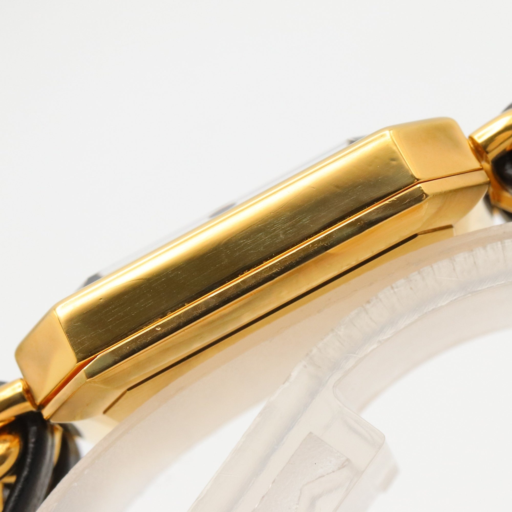 Chanel CHANEL Première M Watch, Gold Plated Leather, Women's, Black, H0001 — Very Good