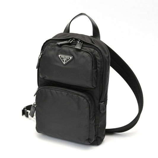 Prada Re-Nylon x Saffiano Leather Backpack 2VZ105 Nylon Black S-159206
