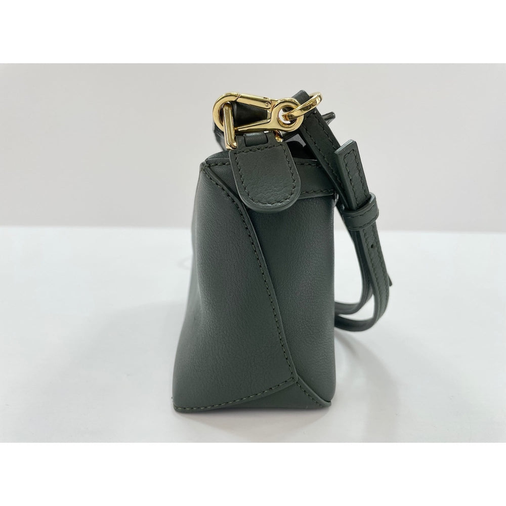 LOEWE Mini Puzzle Bag Shoulder Green — Like New
