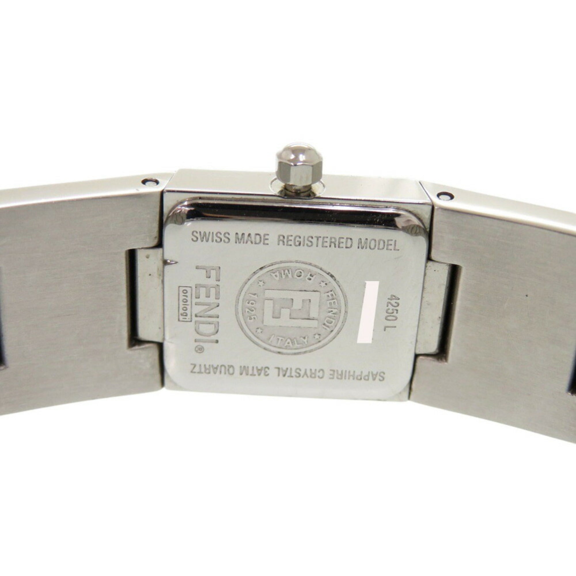 Fendi Pyramid 4250L Stainless Steel Black and Silver Quartz Watch with Dial 1897FENDI — Good