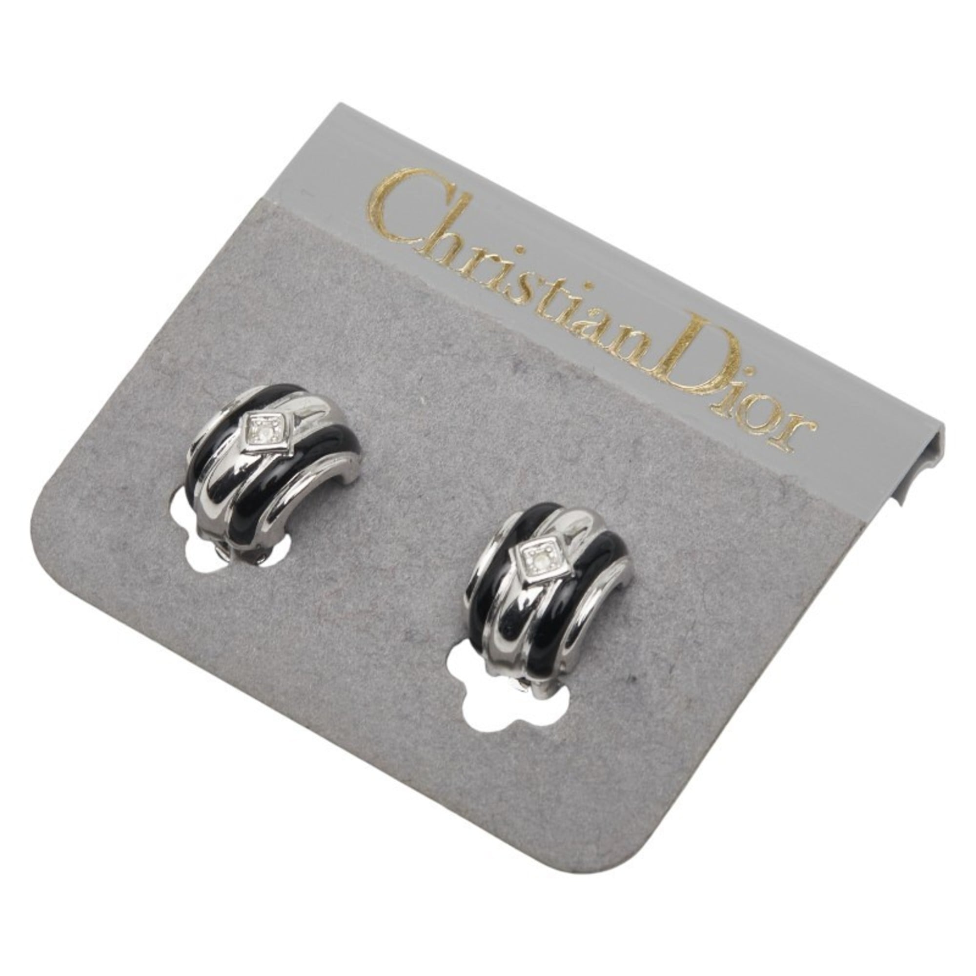 Christian Dior Dior earrings in silver and gold metal for women.
