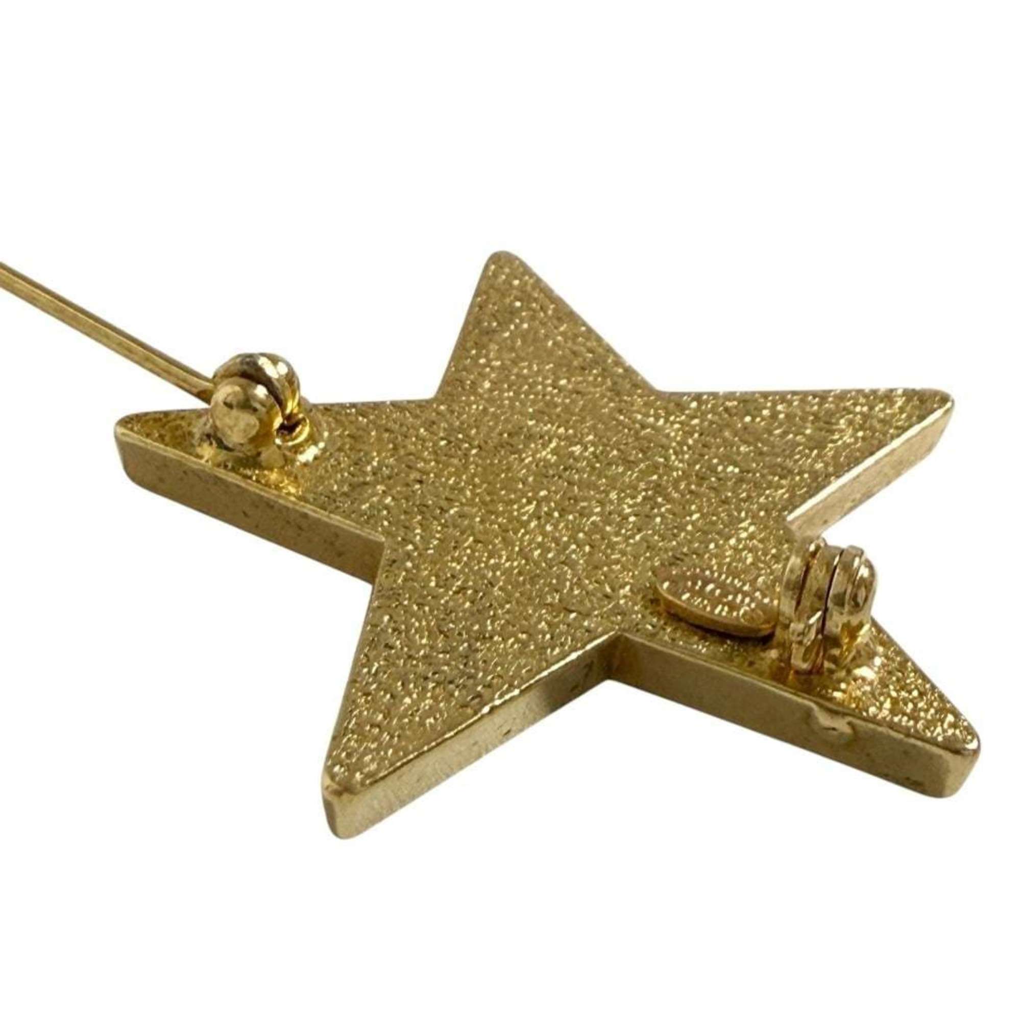 Chanel Women's Coco Mark Pin Brooch Badge Black Star 2001