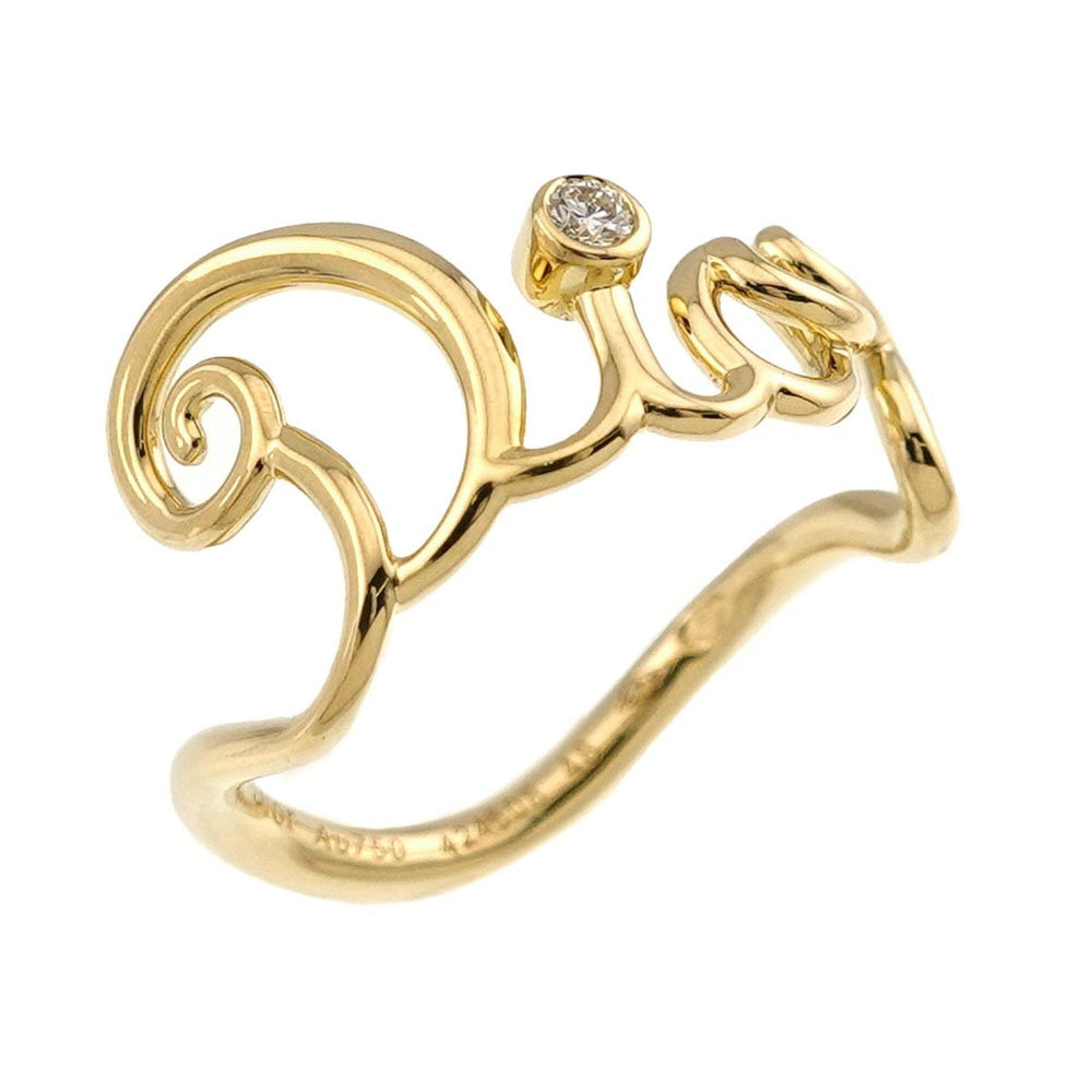 Christian Dior Amour #48 Diamond Ring, 18K Yellow Gold 750 — Like New