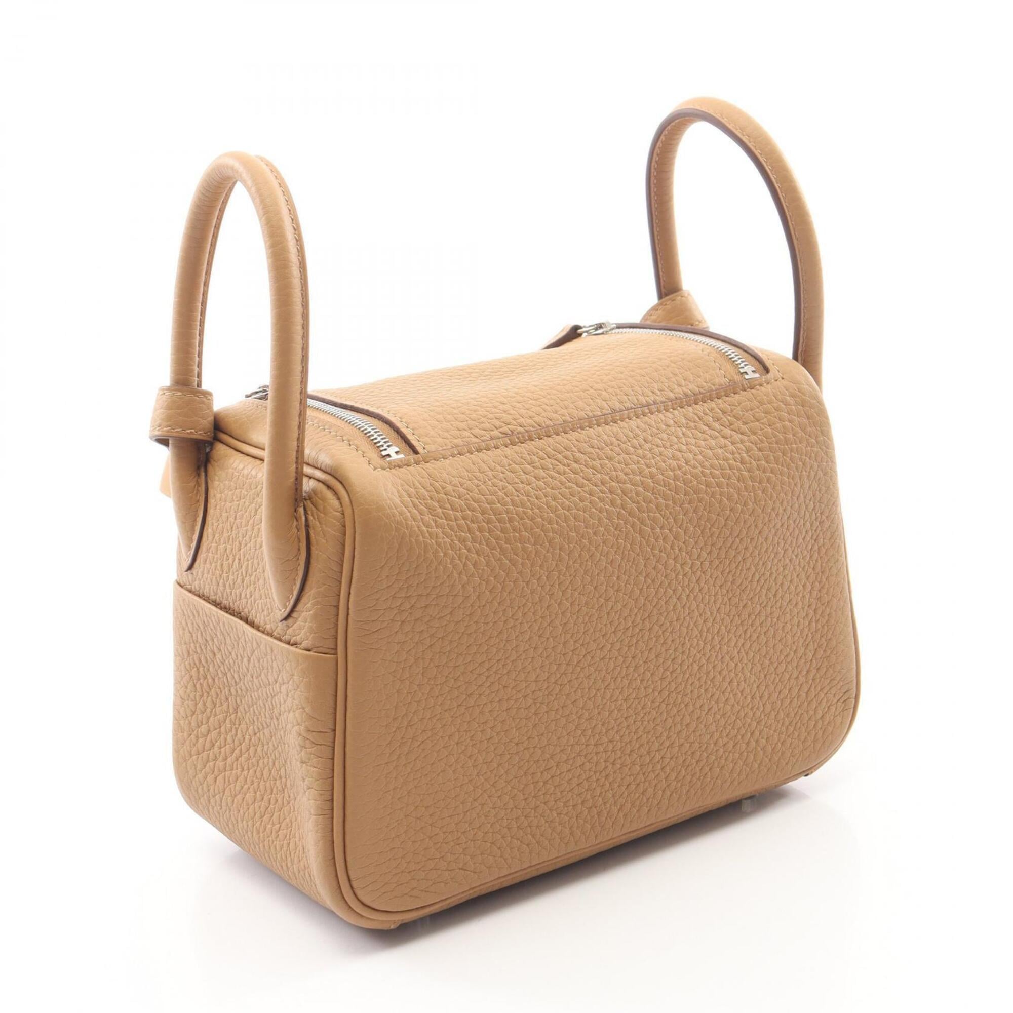 Hermes Lindy Mini Shoulder Bag/Handbag, Leather, Taurillon Clemence, Beige — New - Store Return