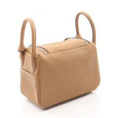 Hermes Lindy Mini Shoulder Bag/Handbag, Leather, Taurillon Clemence, Beige — New - Store Return