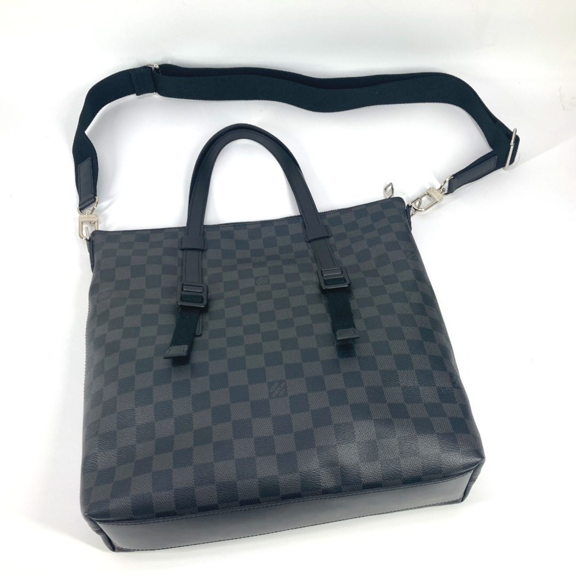 LOUIS VUITTON N41456 Damier Graphite Skyline Crossbody Bag Tote 2WAY Shoulder Canvas Men's Women's Black — Like New