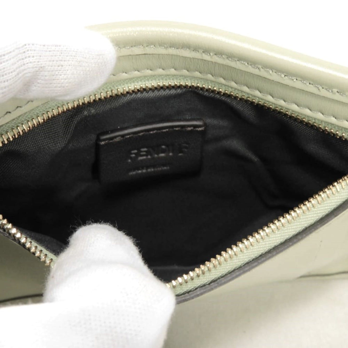 Fendi Orlock Phone Case, Crossbody, Coin Card Light Green, FF, 7AS131 AHM0 F1LGU, for Men and Women