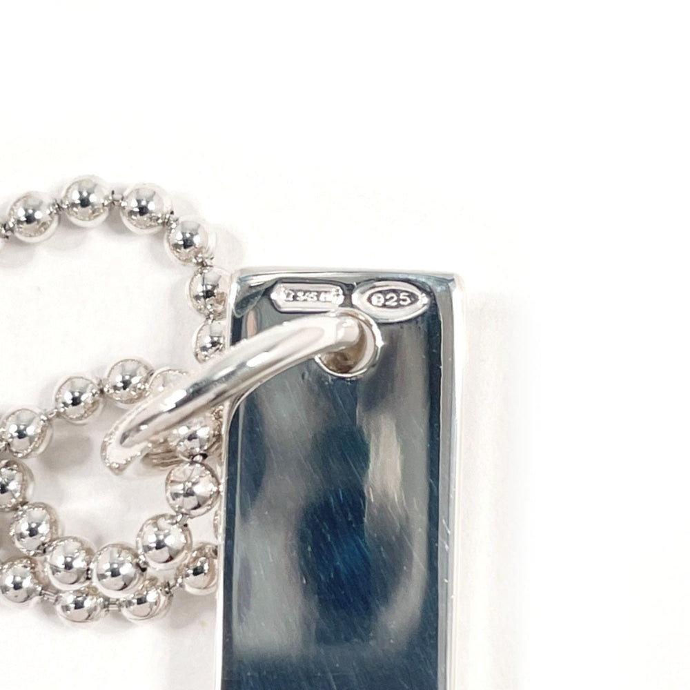 GUCCI Plate Double Ball Chain Necklace 010595 09840 0006, Sterling Silver 925, Unisex — Like New
