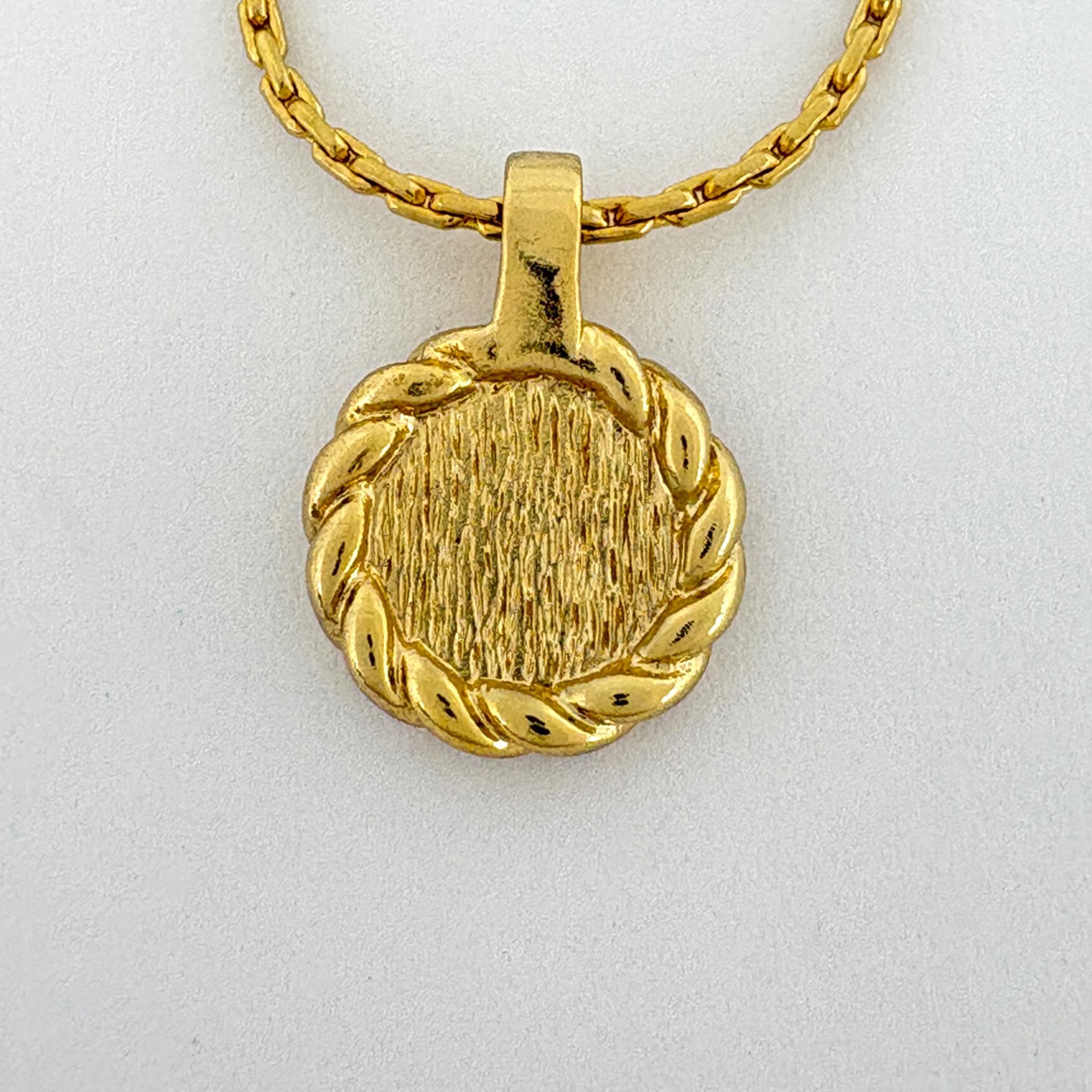 Christian Dior CD Necklace, GP Gold, Women's