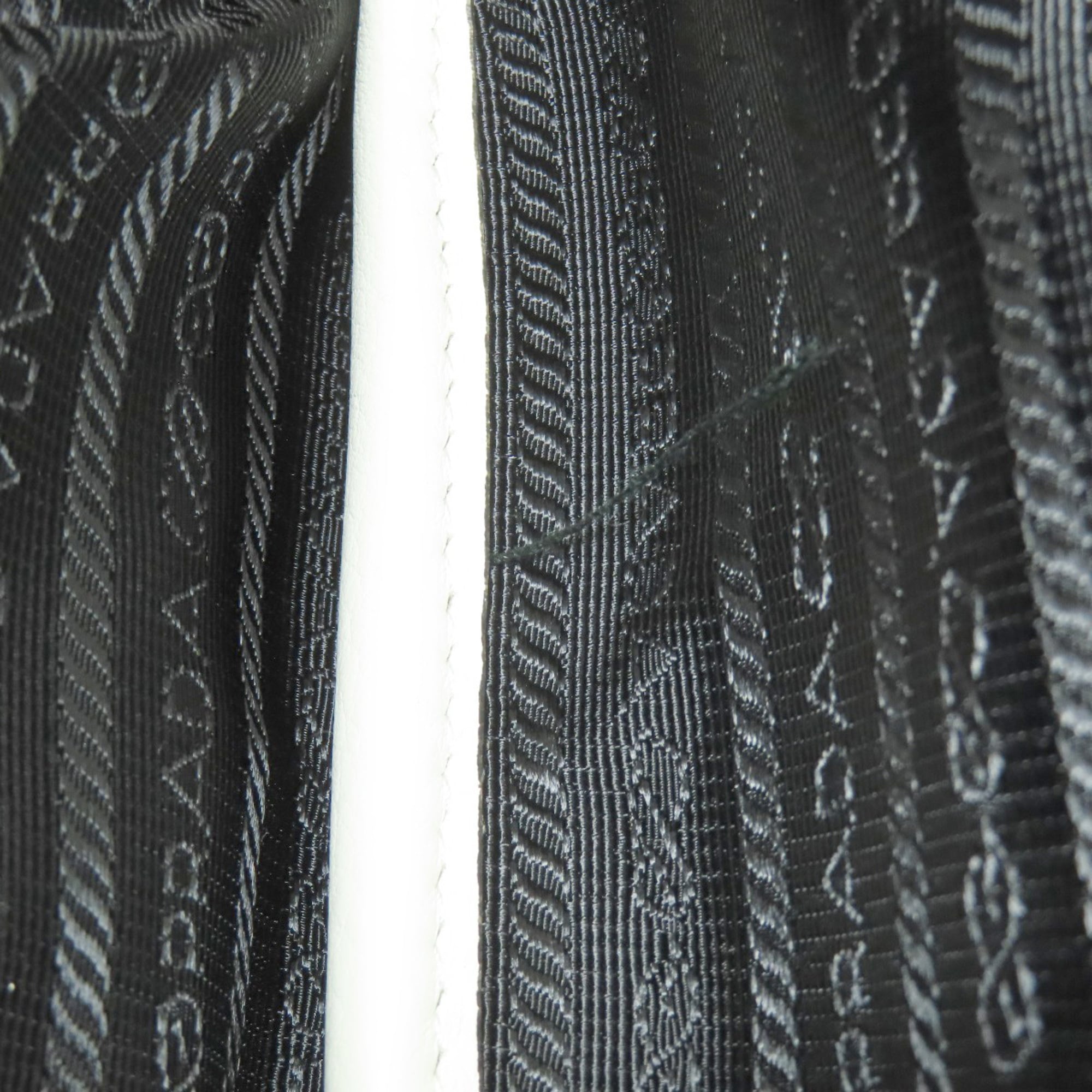 Prada Logo Metal Tote Bag Calfskin Women's PRADA