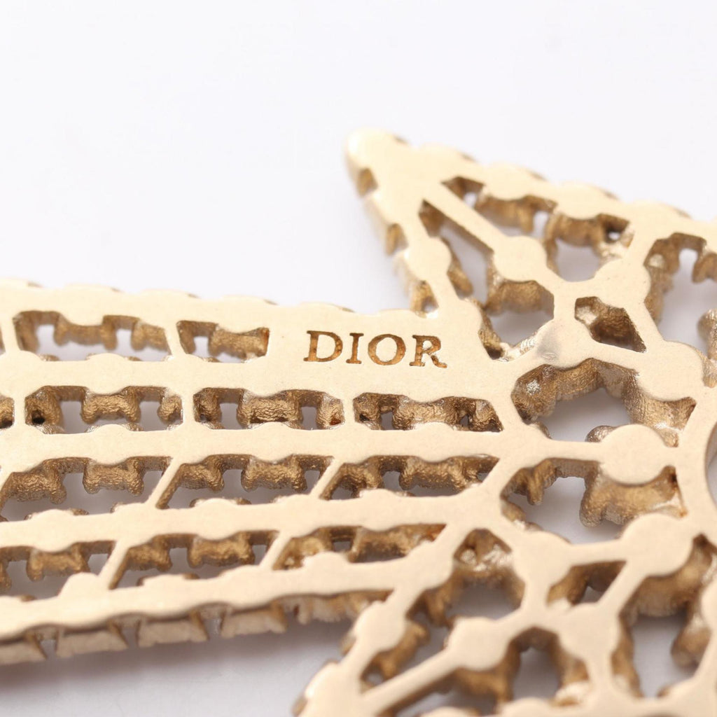 Christian Dior Dior Night Herbarium Brooch with Gold-Plated Rhinestones, Available in Gold and Clear