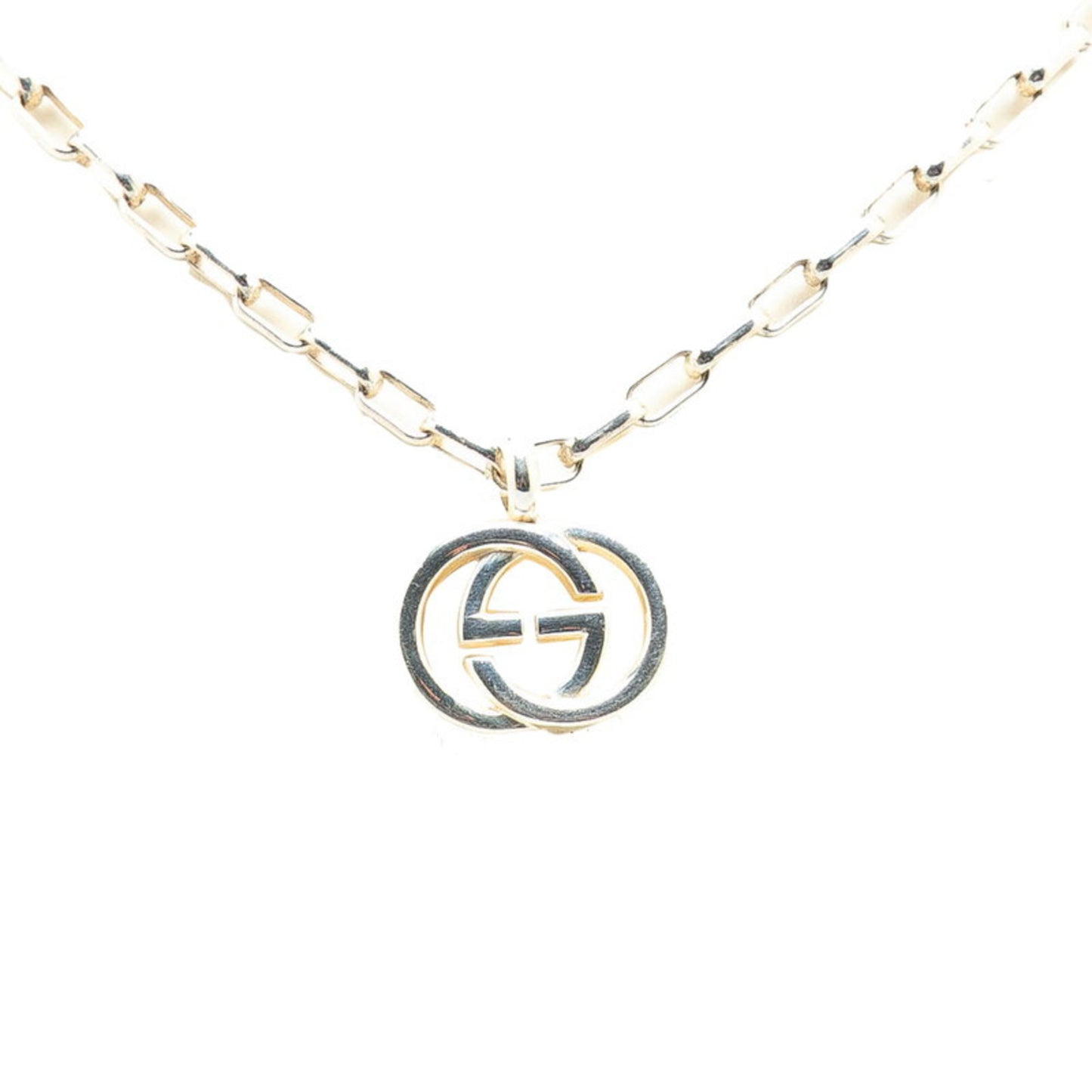 Gucci Interlocking G Chain Pendant Necklace 295710 SV925 Silver Women's GUCCI