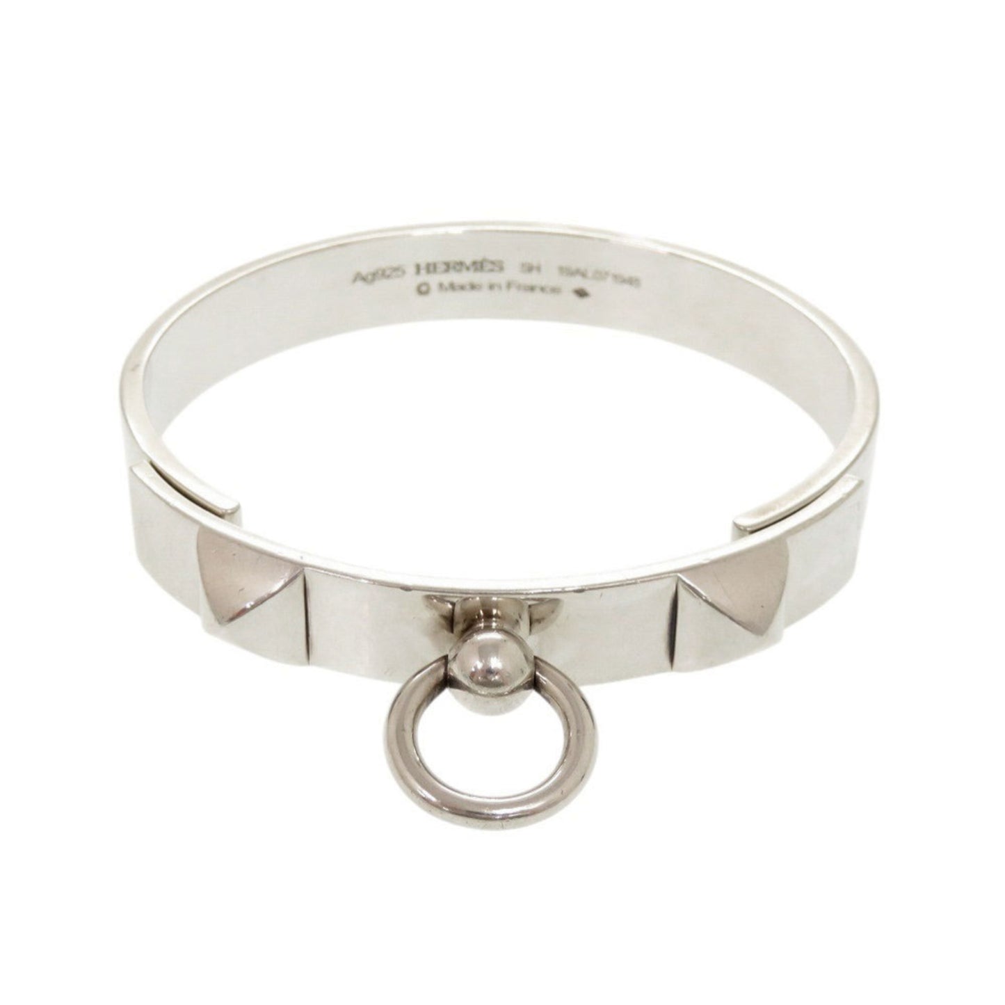 Hermès Collier de Chien PM Size SH Silver 925 Bangle Bracelet 1566 HERMES