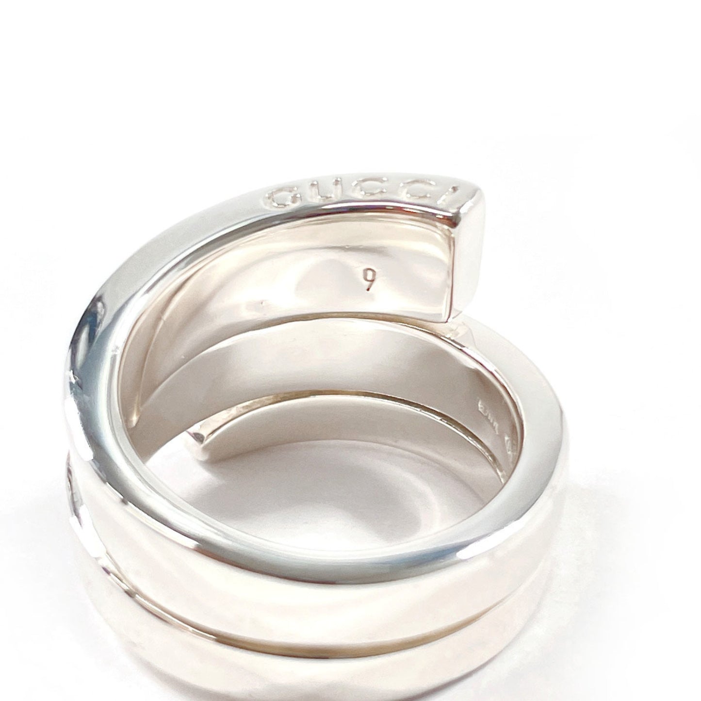 GUCCI G Snake Ring, 925 Sterling Silver, Size 8, Women's