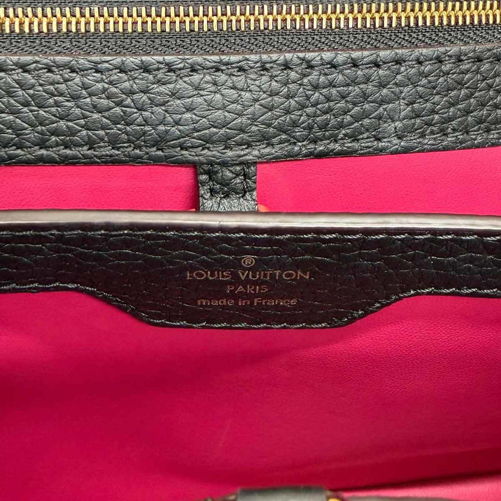 Louis Vuitton Capucines BB 2-way Hand/Shoulder Handbag, Taurillon Leather, Black, M94755 RFID — Like New