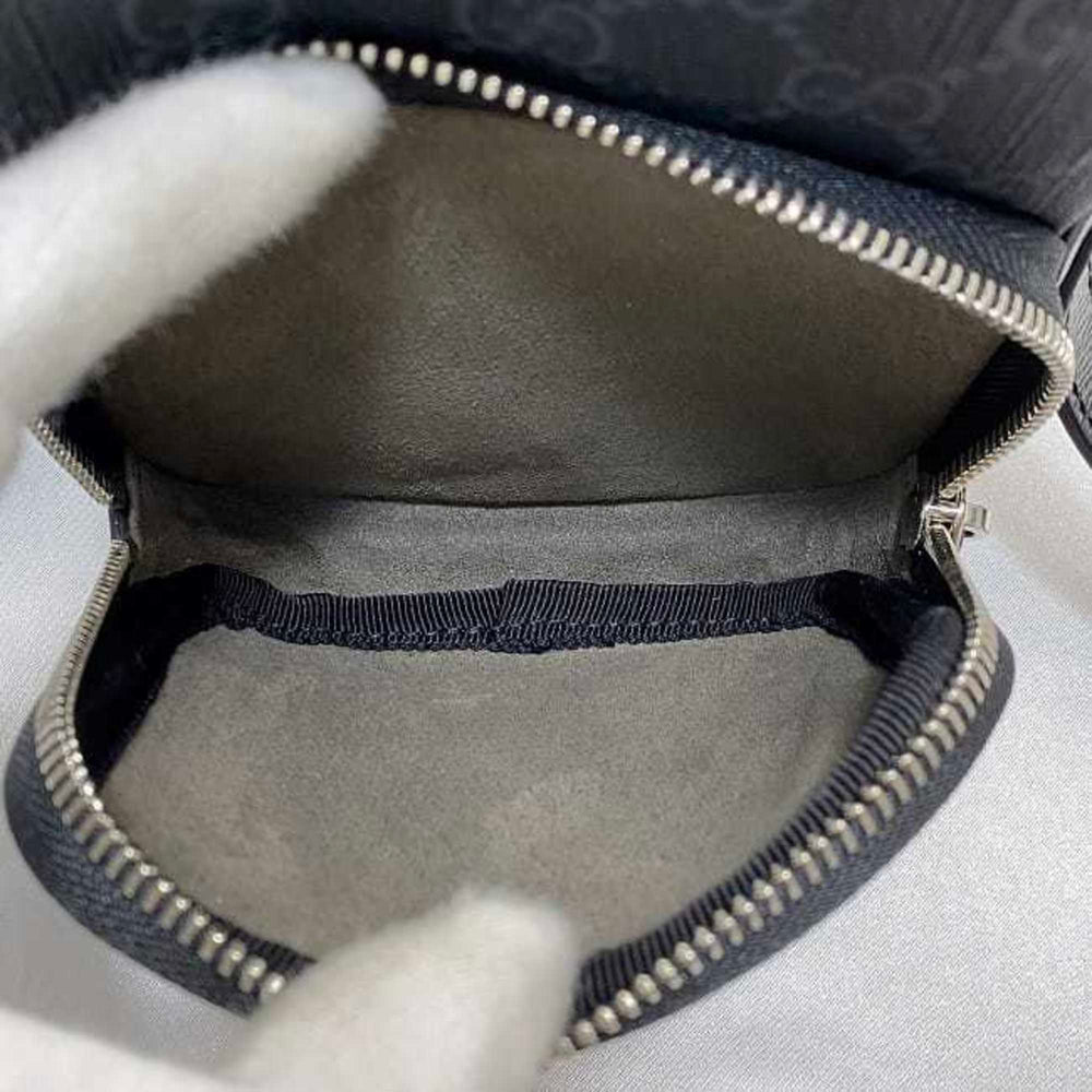 Gucci Shoulder Bag f-21810 Black Interlocking 672952 92TCN 1000U PVC Leather 0416 GUCCI Pochette Crossbody GG Supreme Unisex Women Men — Like New