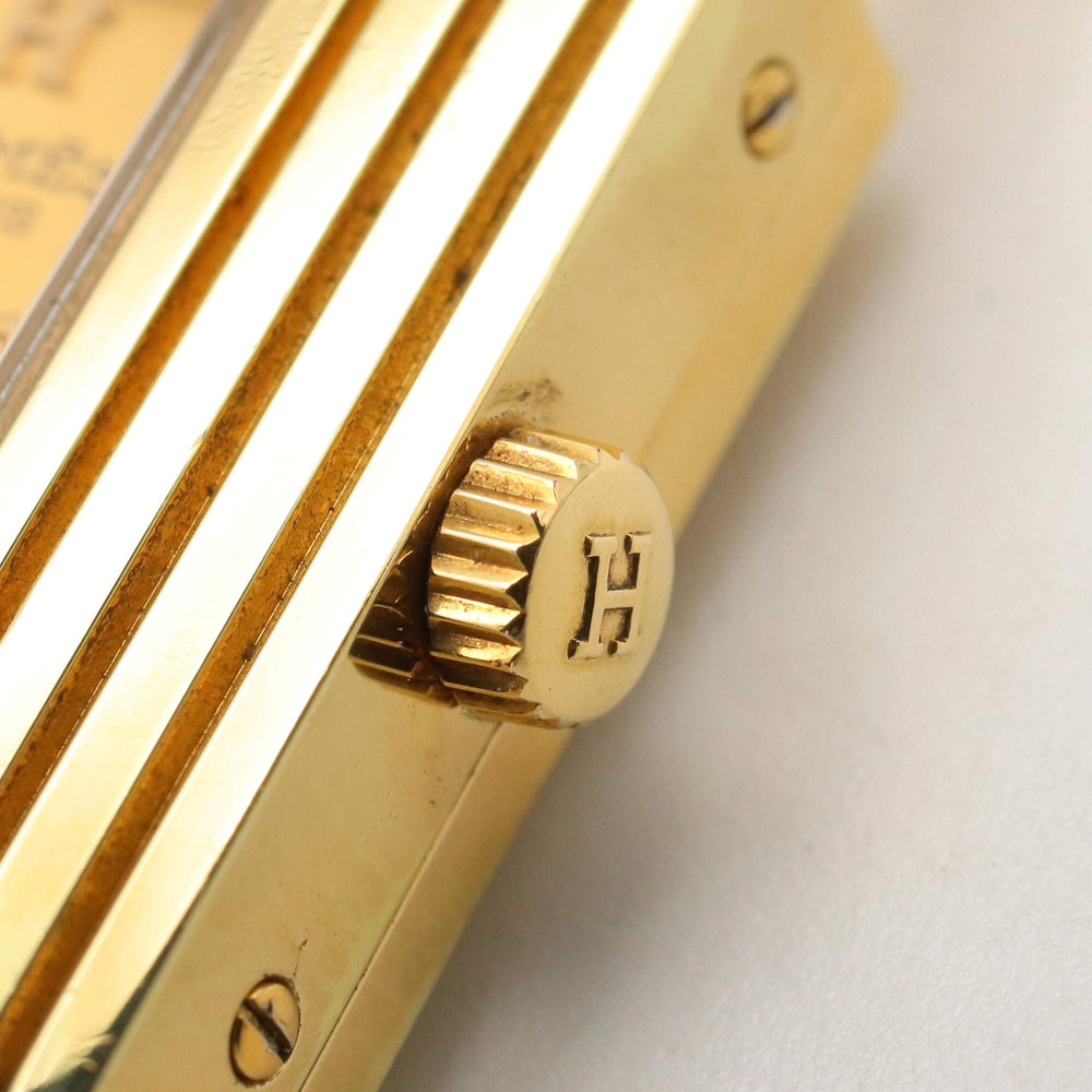 Hermes Kelly Watch, Gold Plated (GP), Leather Strap, Ladies' Champagne Color, KE1.201 — Very Good