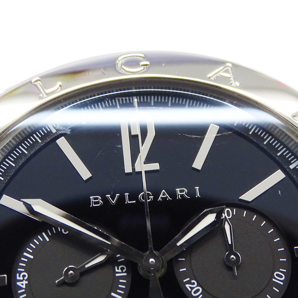 Bulgari BVLGARI Men's Watch, Brand: Chronograph Automatic AT Stainless Steel SS BB41SCH Silver Black — Good