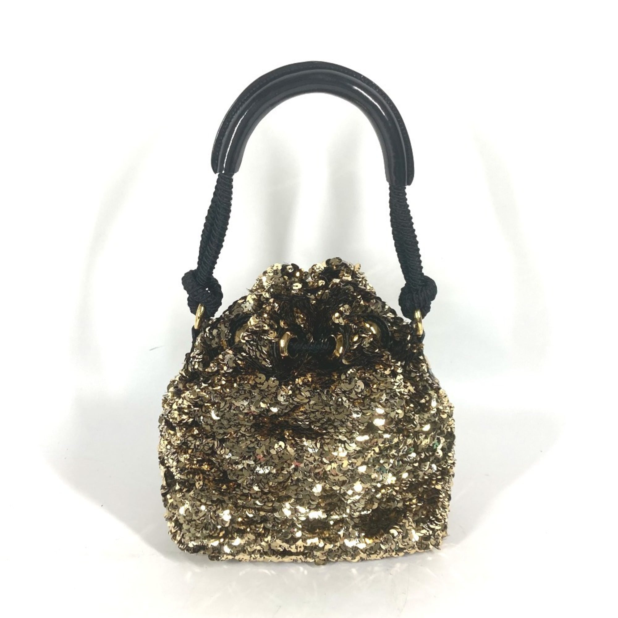 LOUIS VUITTON M40322 2010 Cruise Collection Noe Rococo All Sequin Shoulder Bag Handbag Leather Women's Gold L-240613-21 — Like New