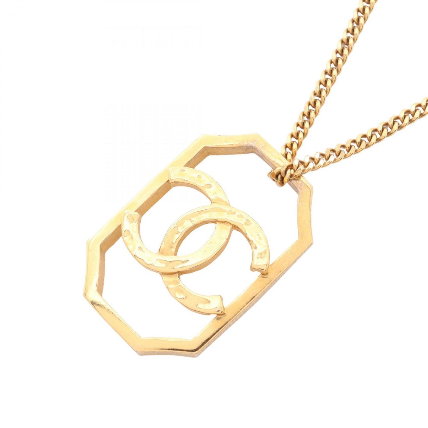 CHANEL Coco Mark Necklace Jewelry GP (Gold Plated) Women's Gold