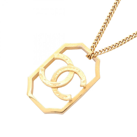 CHANEL Coco Mark Necklace Jewelry GP (Gold Plated) Women's Gold