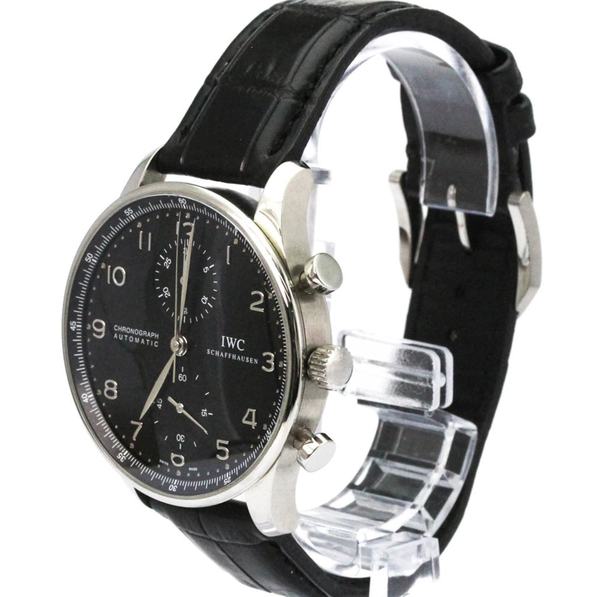 IWC Portugieser Chronograph Automatic Steel Watch IW371438 Polished — Very Good