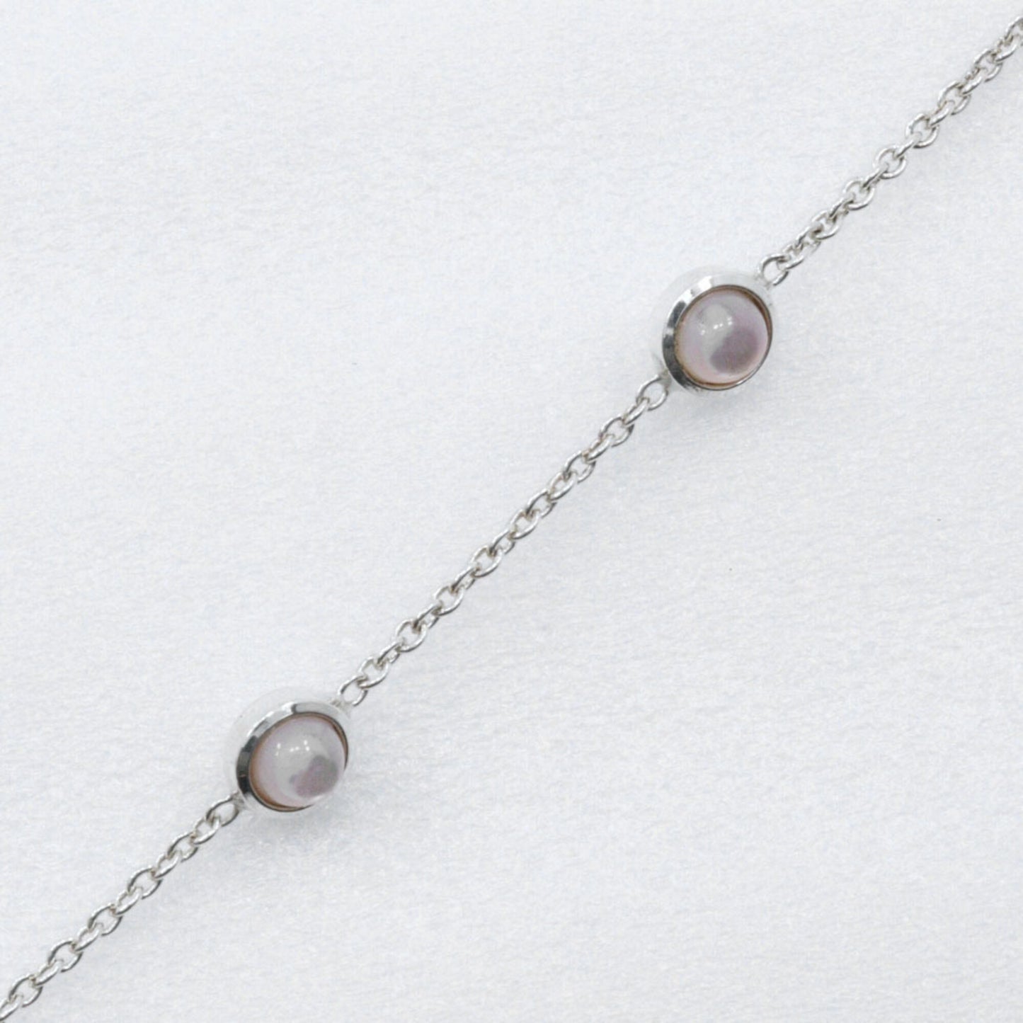 Gucci Double G Bracelet, 925 Sterling Silver with Mother-of-Pearl, Approx. 6.3g, Women's