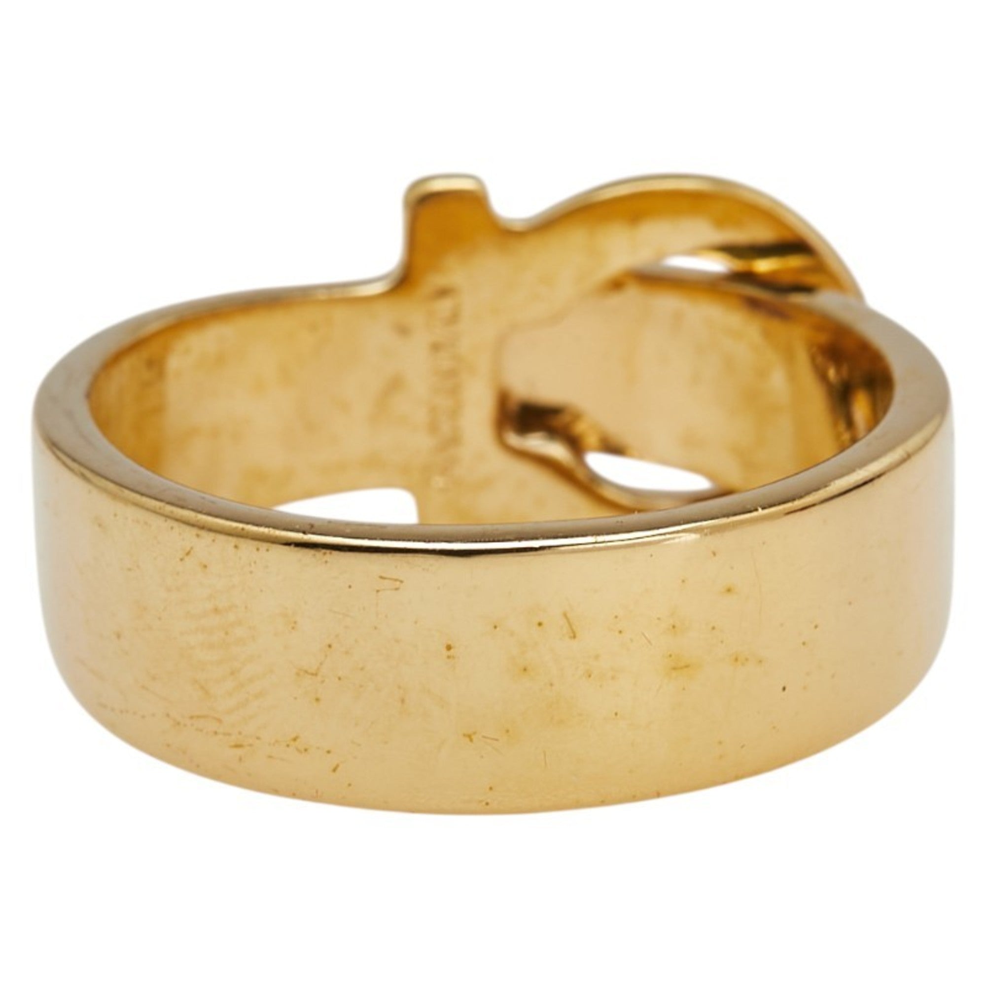 Salvatore Ferragamo Gancini Scarf Ring, Gold Plated, Women's