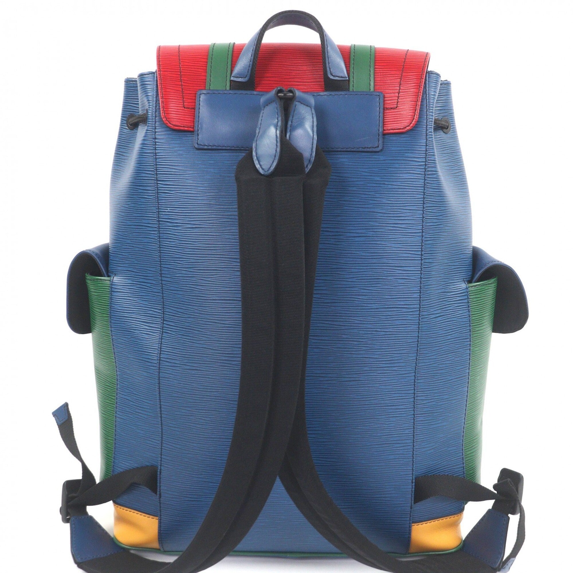 LOUIS VUITTON M55565 Epi Christopher PM Leather Backpack Daypack Multicolor with Dust Bag Made in France Men's — Like New