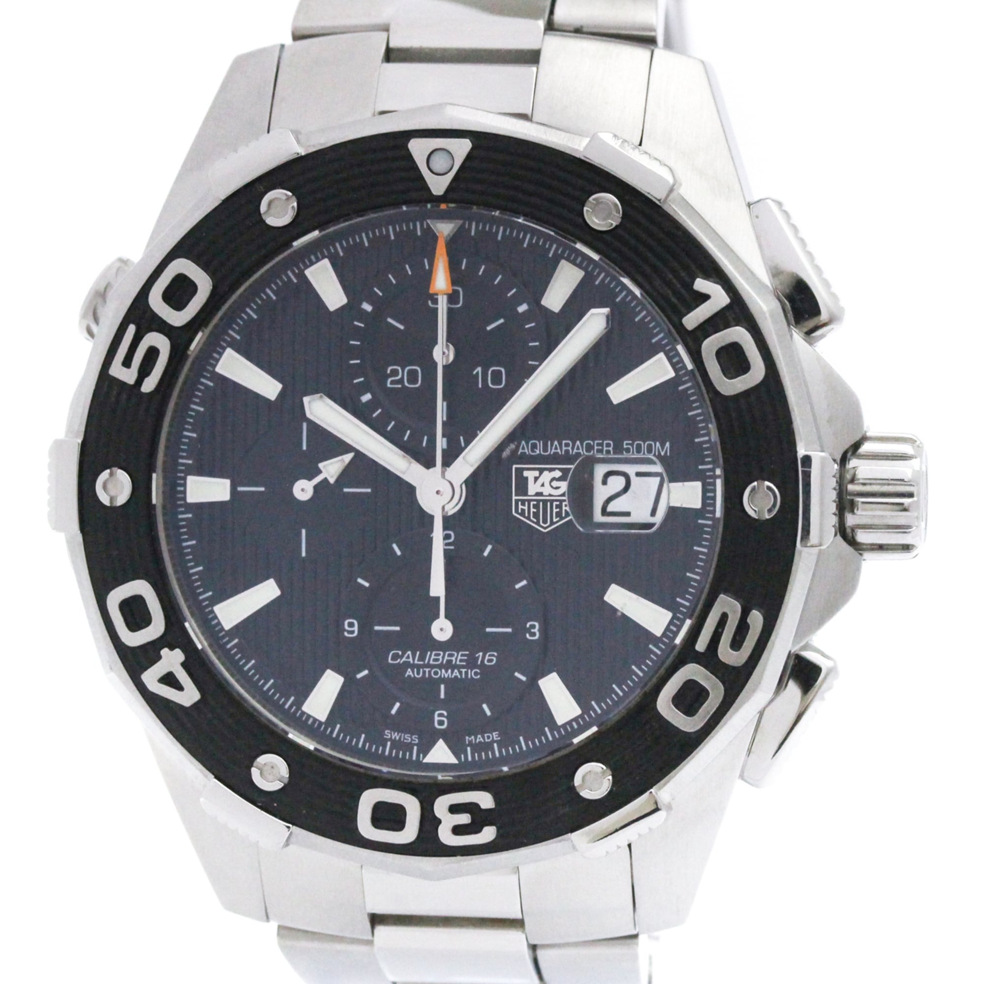 TAG HEUER Aqua Racer Chronograph Automatic Mens Watch CAJ2110 Polished — Very Good