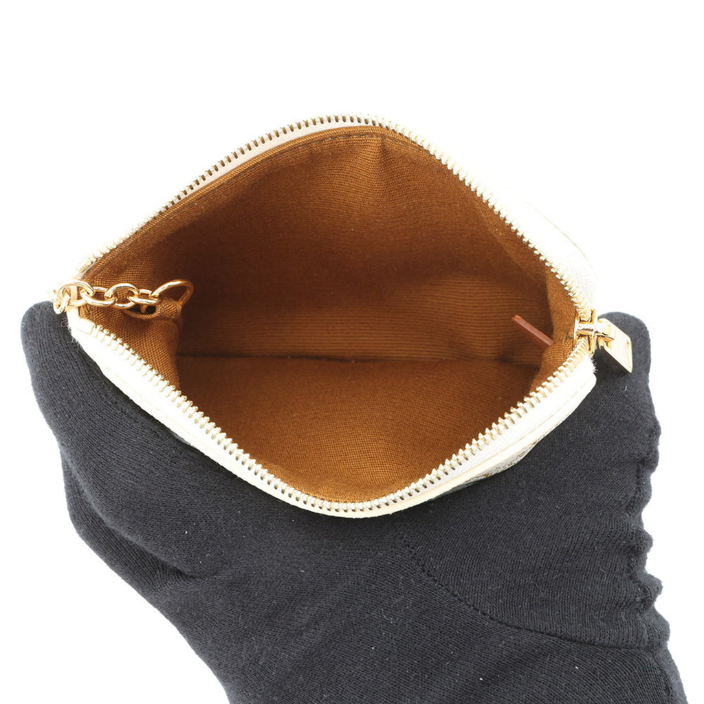 Celine Triomphe coin purse in PVC (10C662CA2) - White. purse. wallet.