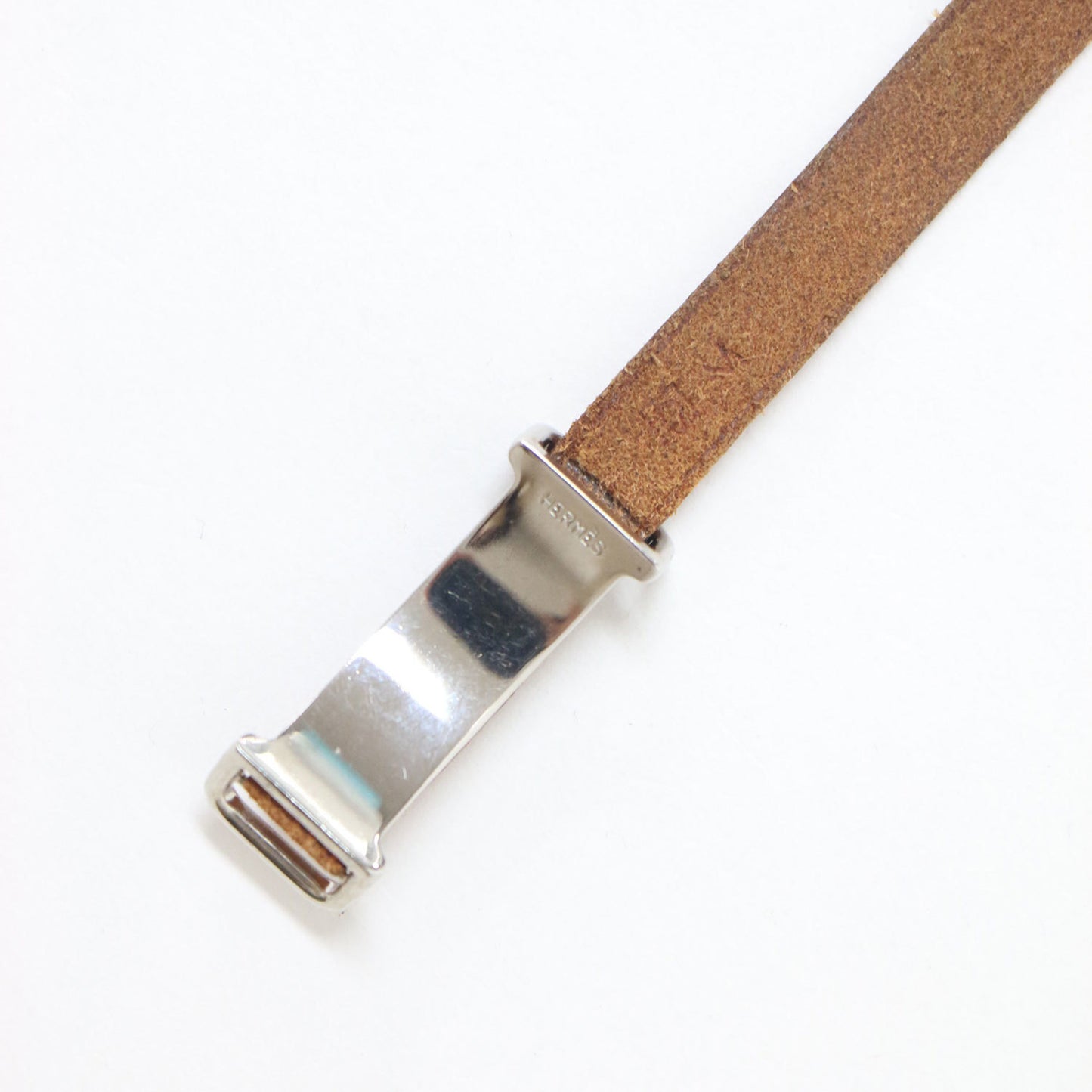 HERMES Hermes API2 Leather Belt Bracelet Bangle Brown Luxury