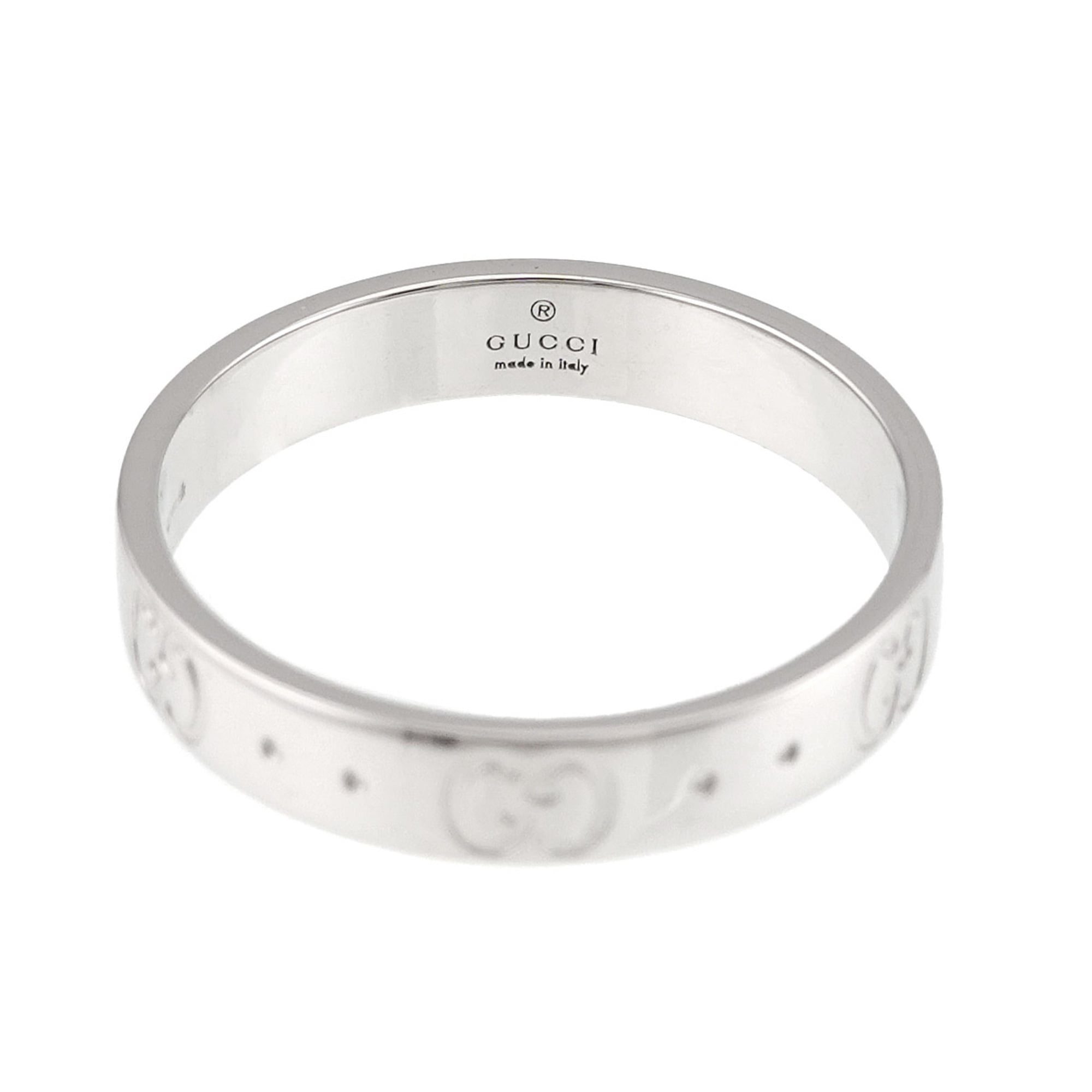 Gucci Icon Ring #19, 18K White Gold (750) — Like New