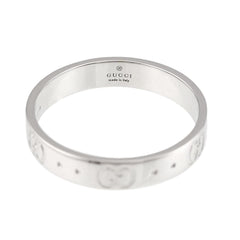 Gucci Icon Ring #19, 18K White Gold (750) — Like New