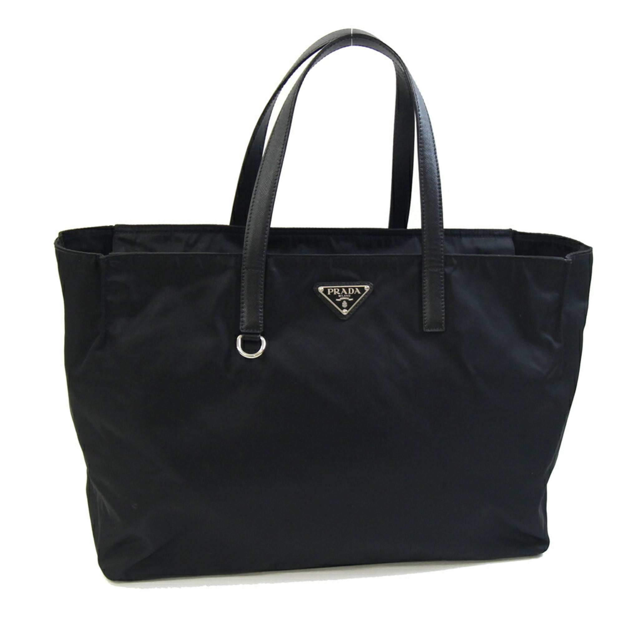 Prada Tote Bag BR3283 Black Nylon Leather Women's PRADA