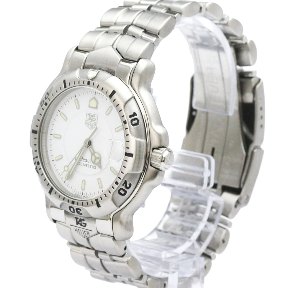 TAG HEUER 6000 Professional Steel Quartz Mens Watch WH1111 Polished — Very Good