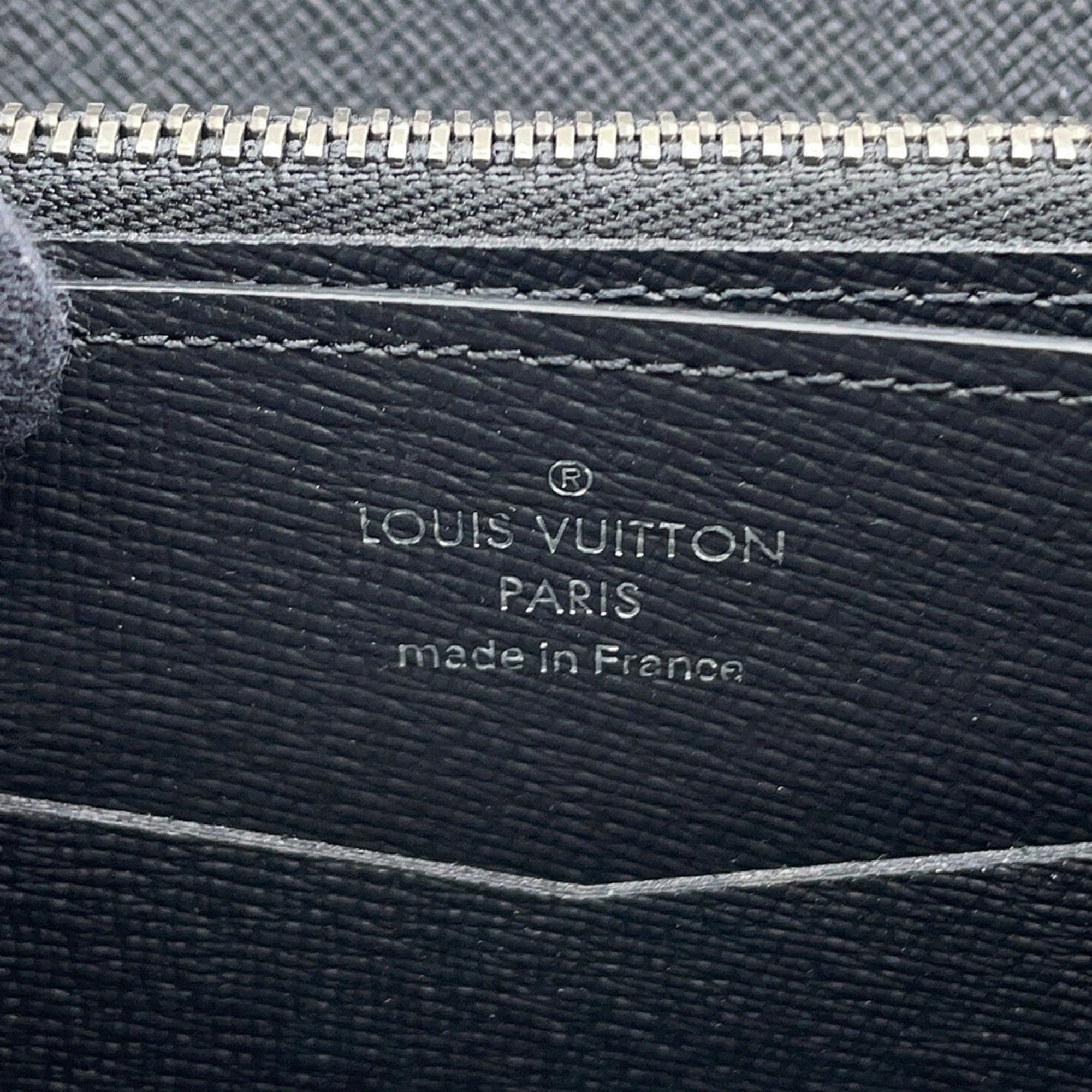 Louis Vuitton Monogram Eclipse Zippy XL Long Wallet M61698 LOUIS VUITTON Men's Black