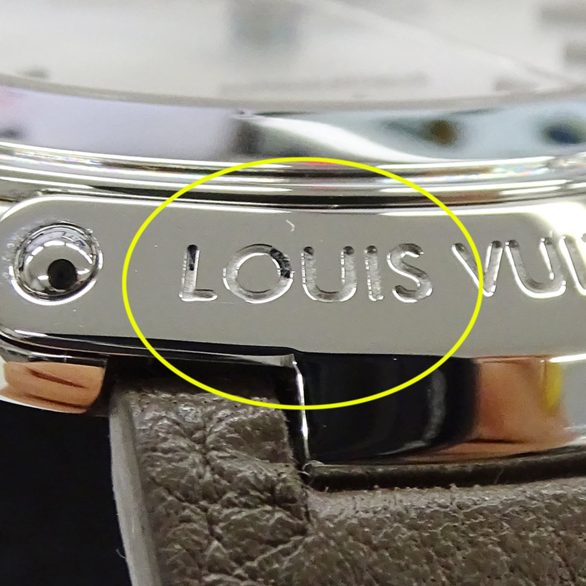 Louis Vuitton LOUIS VUITTON Men's Watch Brand Fifty Five Automatic AT Stainless Steel SS Leather Q6G20 Round Polished — Good