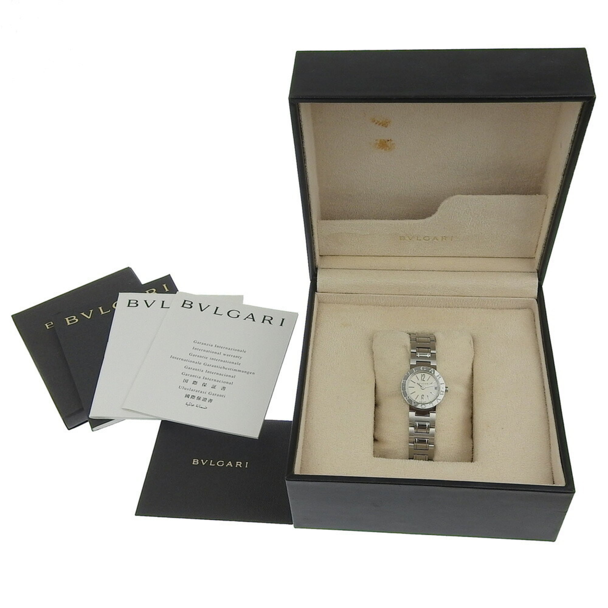 Bvlgari Watch BB23SS Stainless Steel Quartz Analog Display White Dial Women's — Good