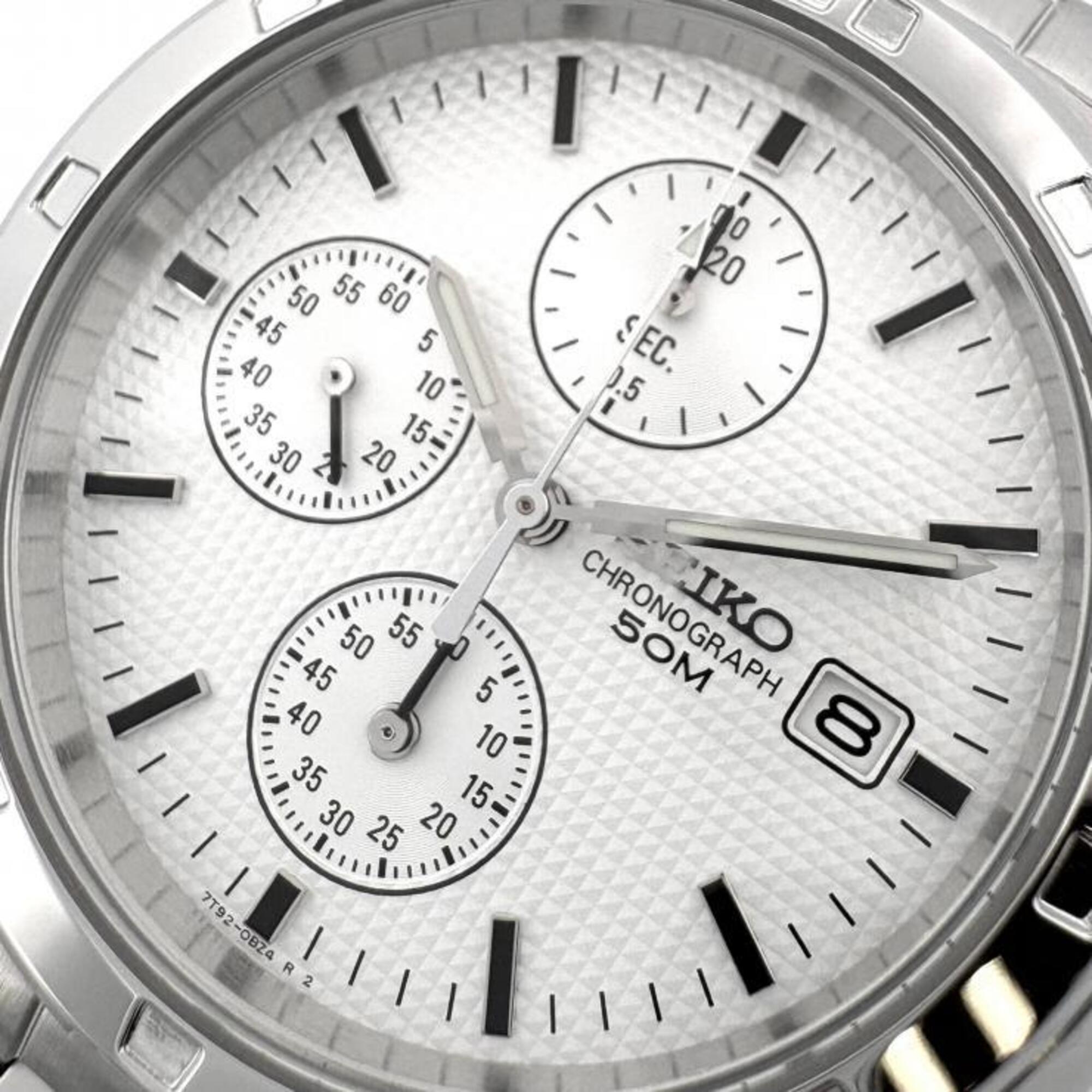 SEIKO Watch SND367PC Quartz White Men's/Boys' — New - Store Return