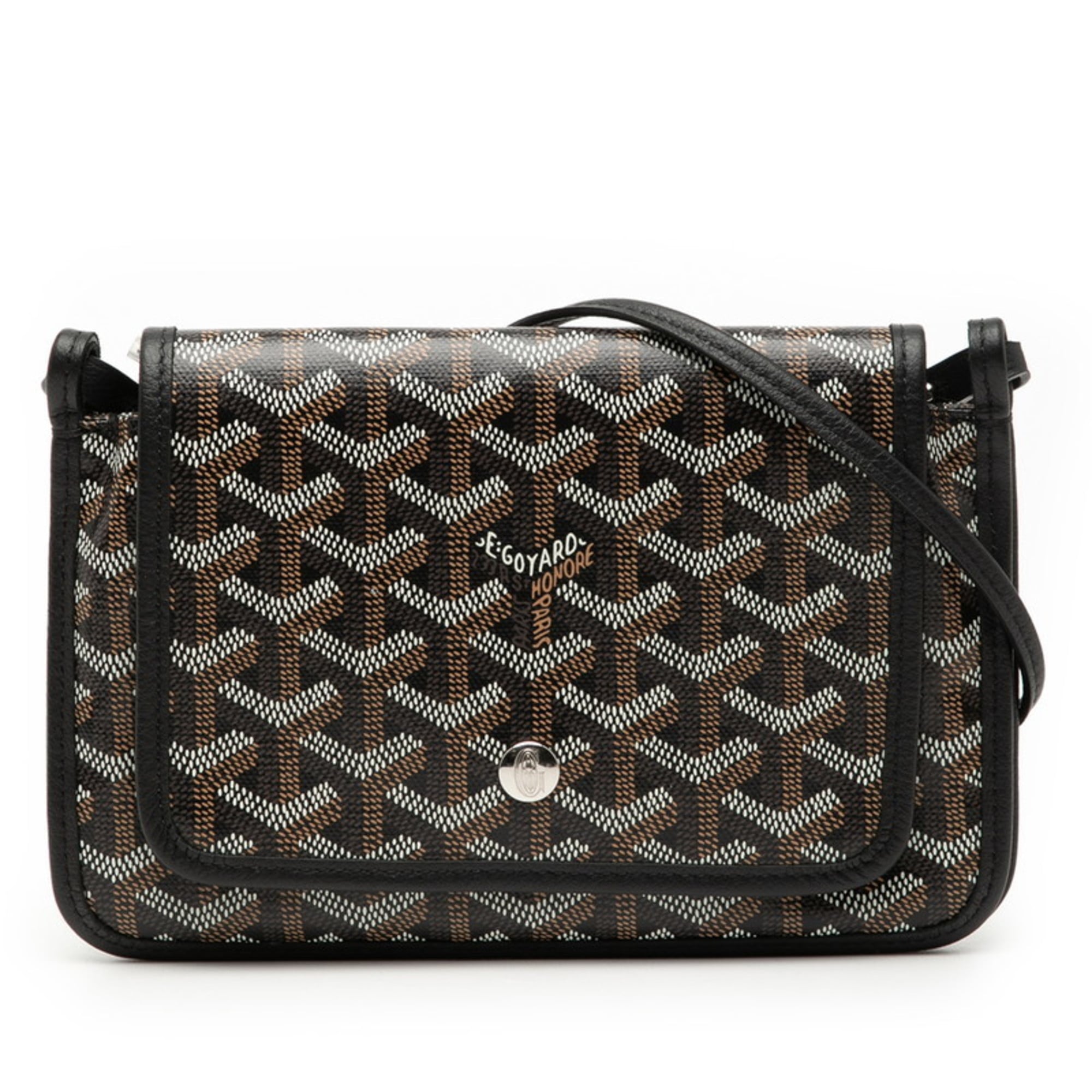Goyard Plumet Shoulder Bag Pouch Wallet Black Multicolor Leather Women's GOYARD