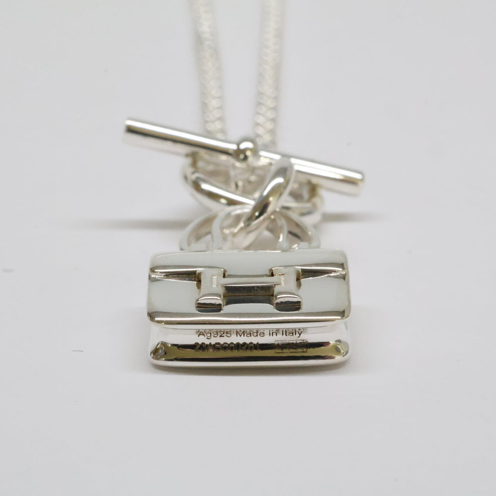 HERMES (Hermes) Newly polished, 2023 model, Ag925 Amulette Constance necklace, silver, women's — Like New