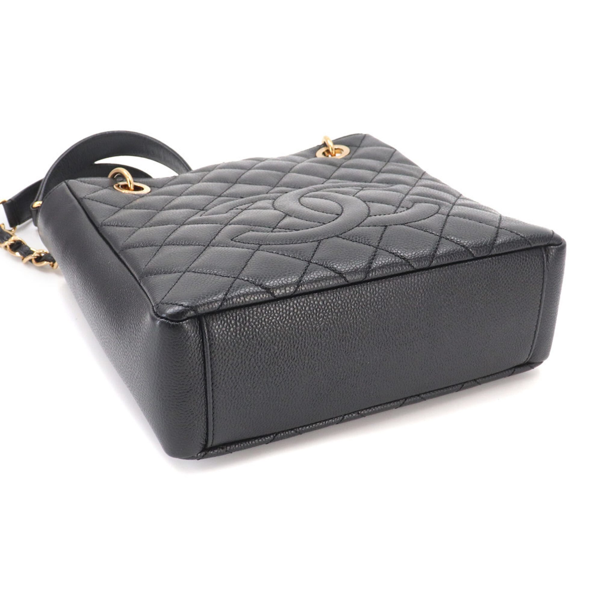 Chanel Matelasse PST Chain Tote Handbag, Caviar Leather, Black, A50994, Gold Hardware — New - Store Return