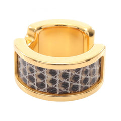 Hermes Olympe PM accessory, gold-plated leather, women's, gold and black tones — New - Store Return